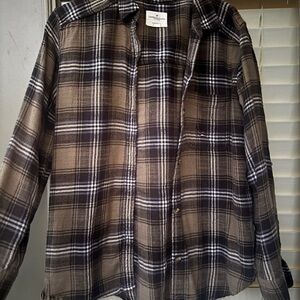 American Eagle Outfitters Green Flannel